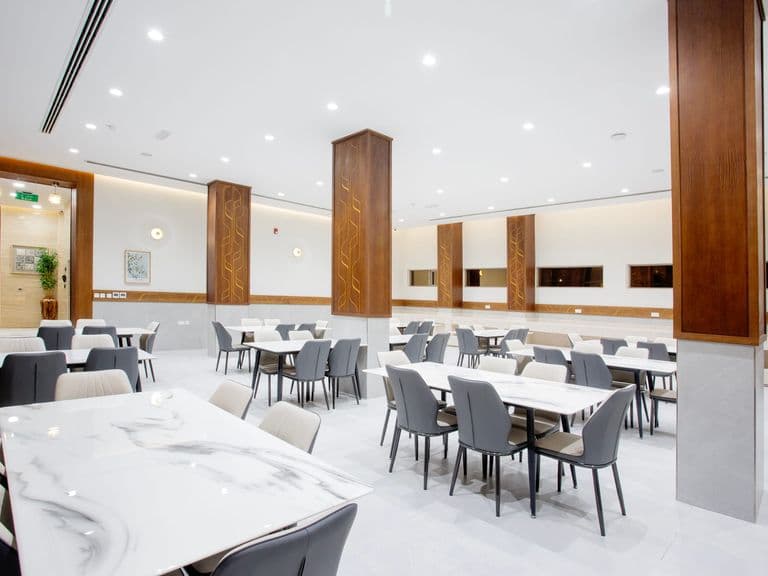 The restaurant dining area