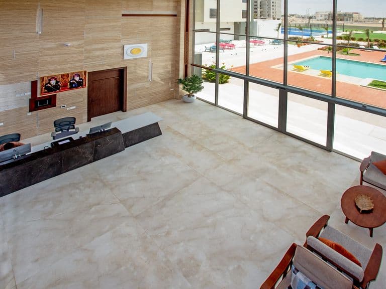 The lobby and reception