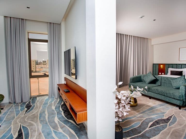 A suite living area