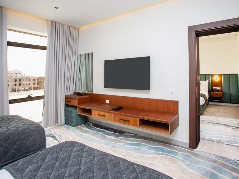 A two-bedroom suite