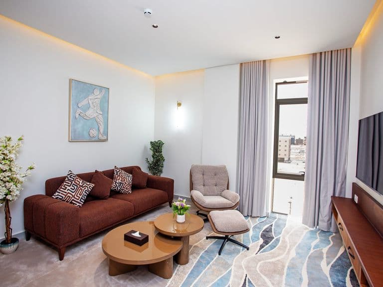 A suite living area